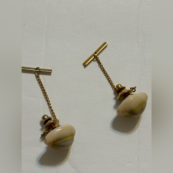 Vintage Cowrie Shell Cuff Links - Picture 7 of 8
